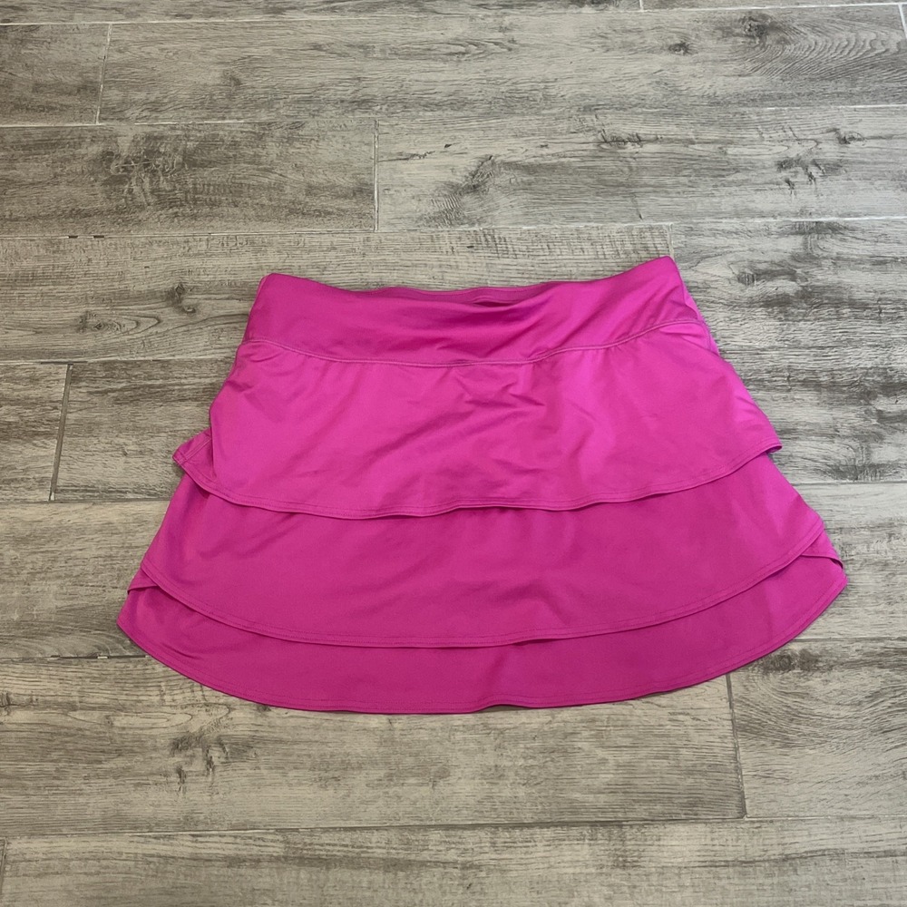 Athleta Women's Swagger Skort Tiered Size LT Large Tall Active Skirt Pink